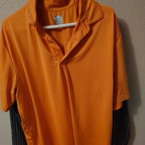 Callaway Orange Polo Shirt Vibrant Short-Sleeve Classic